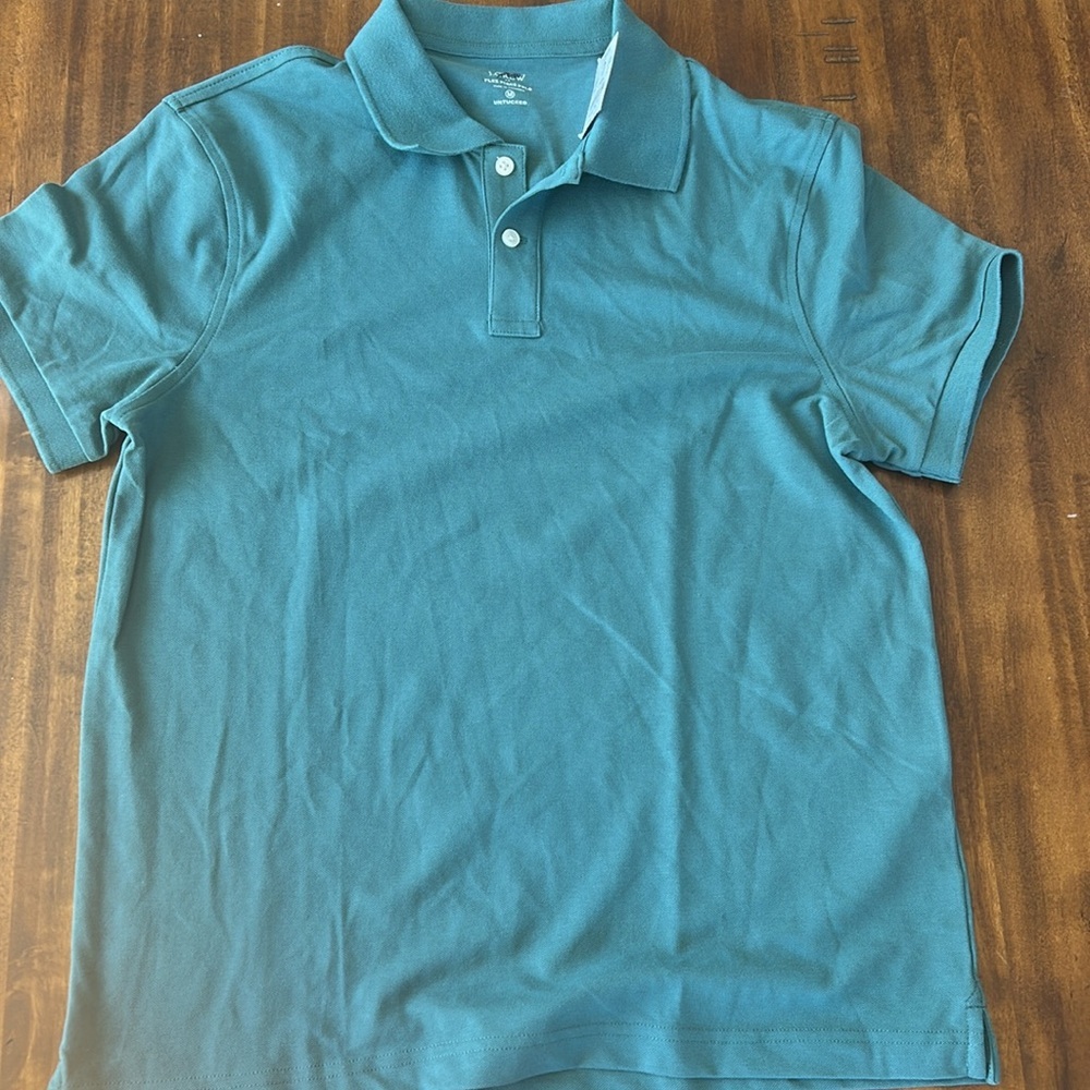 J. Crew Factory Untucked Flex piqué polo shirt AV140 Green M - Picture 3 of 4
